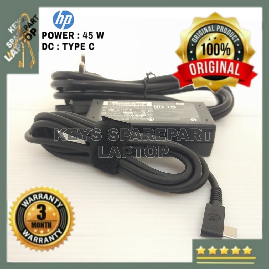 Adaptor Charger Casan Laptop HP Pavilion X2 HP ProBook 430 G7 MAX 15V 3A 45W USB TYPE C ORIGINAL