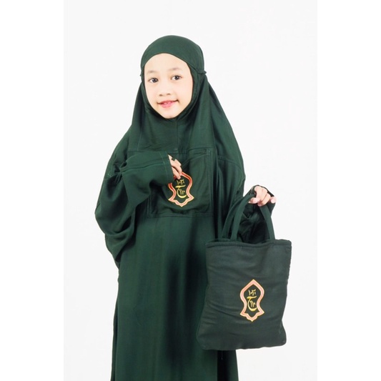 Mukena terusan anak terompah hadramaut jumbo polos traveling banyak warna Ukuran 5-10 tahun Mukenah Travel Terbaru