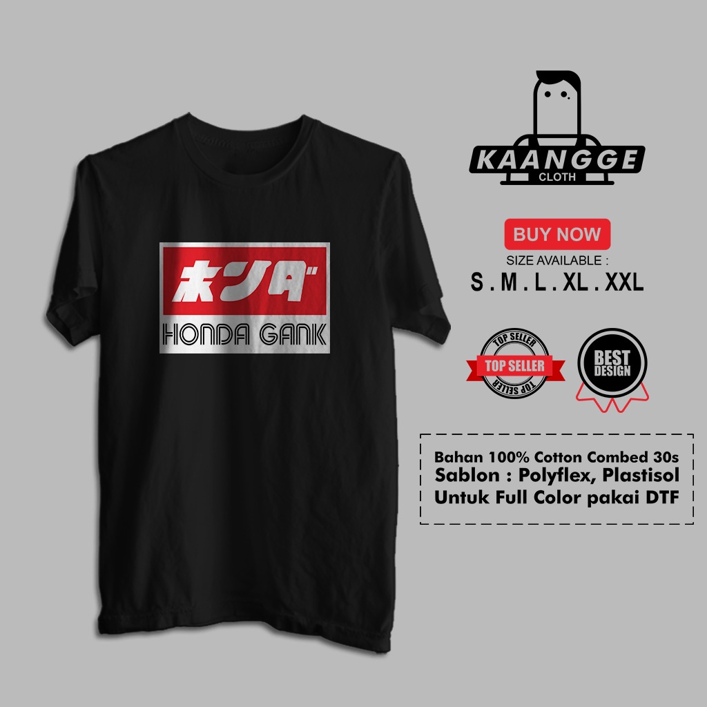 Kaos Honda Gank Baju Otomotif