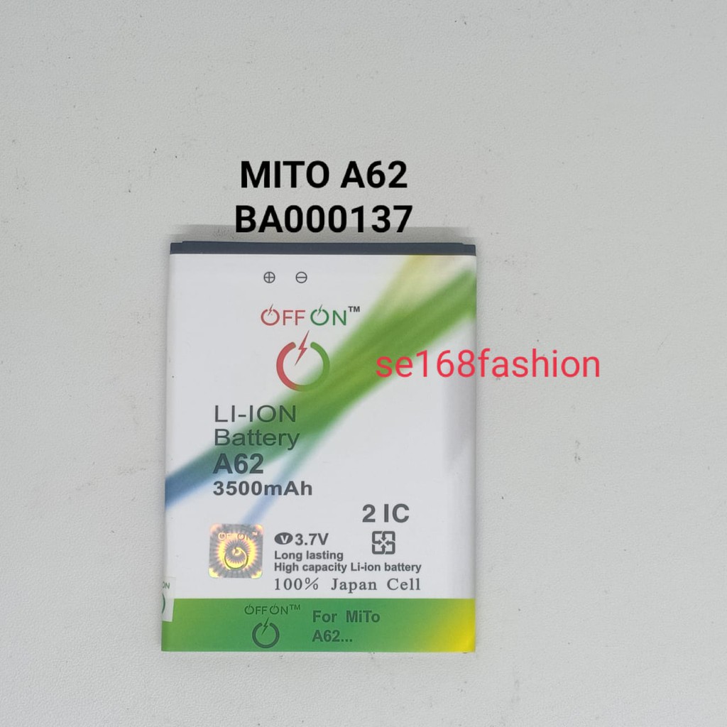 Baterai Mito A62 BA000137 DoublePower Batre Batere Battery