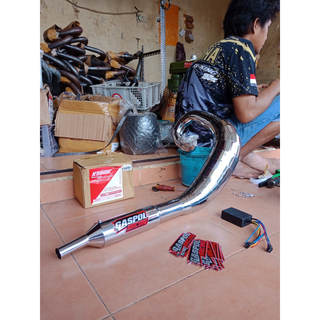 Jual Knalpot Lobster Udang Cacing Krom Kontes RX King RX Spesial Racing