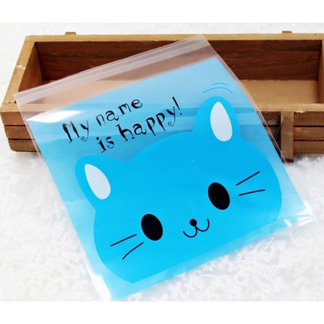 

Plastik Kue Permen Makanan 14 X 14cm Biru Kucing Lucu Food Grade