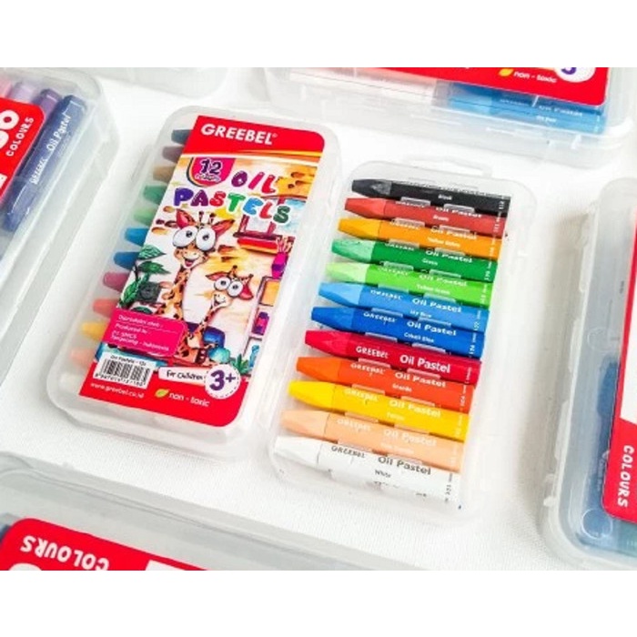 

Crayon Krayon Kids Oil Pastel 12 Warna Grebeel untuk menggambar bagus