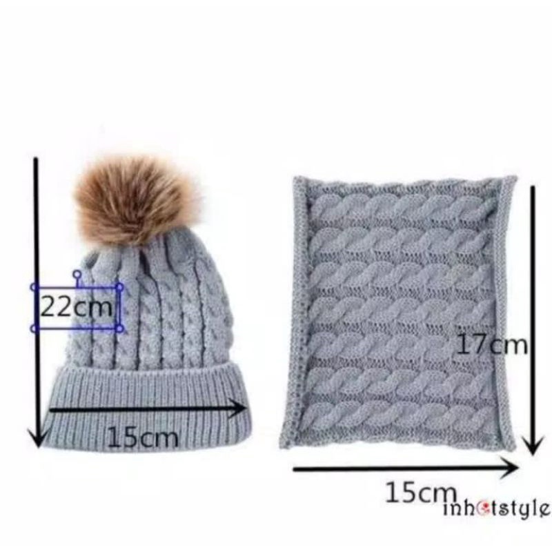 Beanie Pom kupluk anak kupluk bayi Import