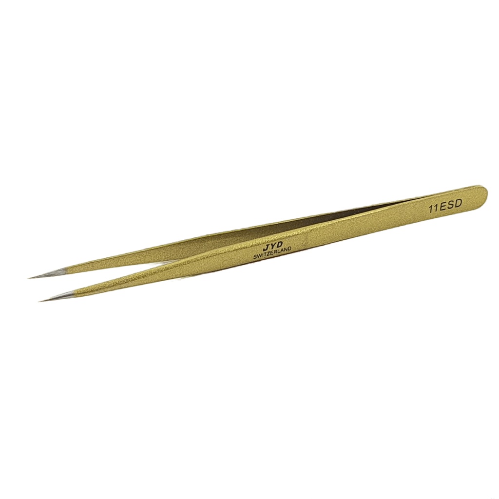 Pinset JYD Gold 14cm Pencapit Lurus 14 cm Tweezer 11 TS ESD