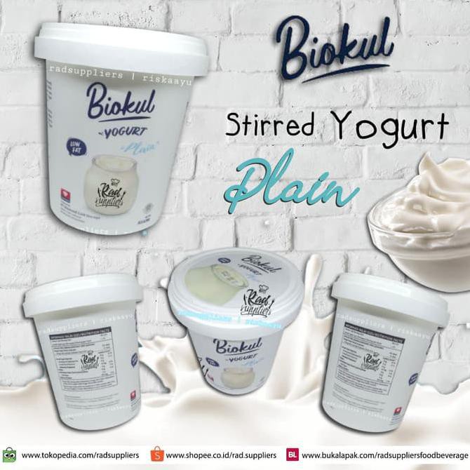 

BEST SELLER Biokul Stirred Yogurt Plain 1Liter, Yogurt Kental Terbaik, Best Seller Murah