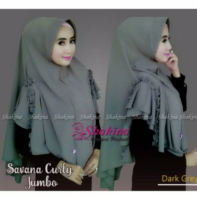 Hijab khimar zoya syari rempel kriwil jumbo