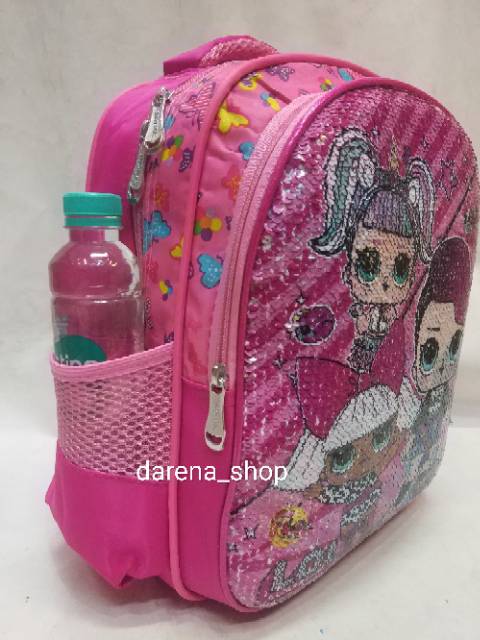 Tas Ransel Anak Usap Kekinian. 2 Karakter Girl. 14 Inch. DARENA BAGS BANDUNG