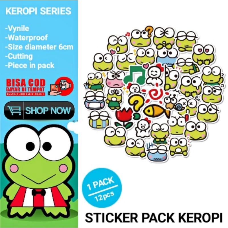 

Stiker Keroppi/Stiker Kodok Lucu/Stiker Pack Kerropi