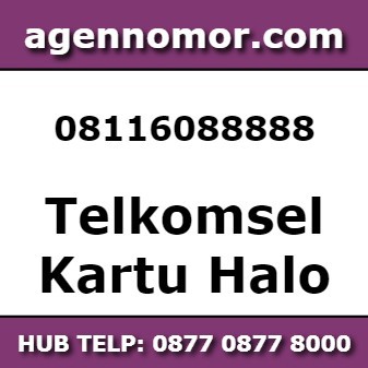 kartu perdana telkomsel halo nomor cantik 0811 60 88888 panca