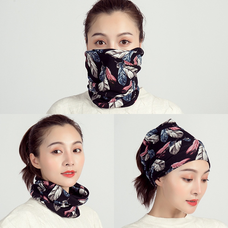 Syal Scarf Leher Bandana Wanita Retro Vintage Bahan Katun Murni Korea Fashion Impor Elegan