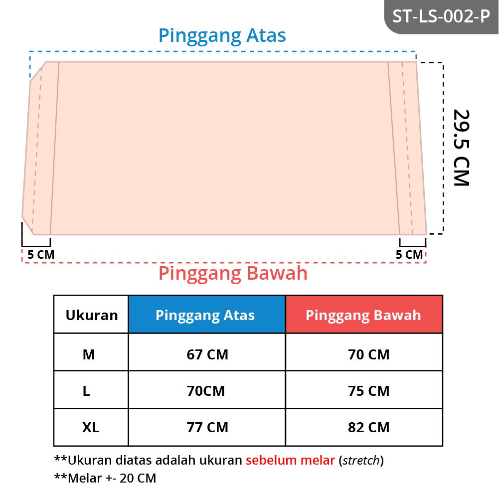 Korset Perekat Lebar 29 cm pelangsing pres lemak perekat velcro tebal kuat