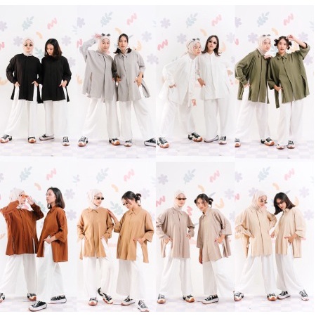 SAVAHHIJAB - KEMEJA OVERSIZE ZOE/KEMEJA WANITA CRINKLE/KEMEJA OVERSIZE