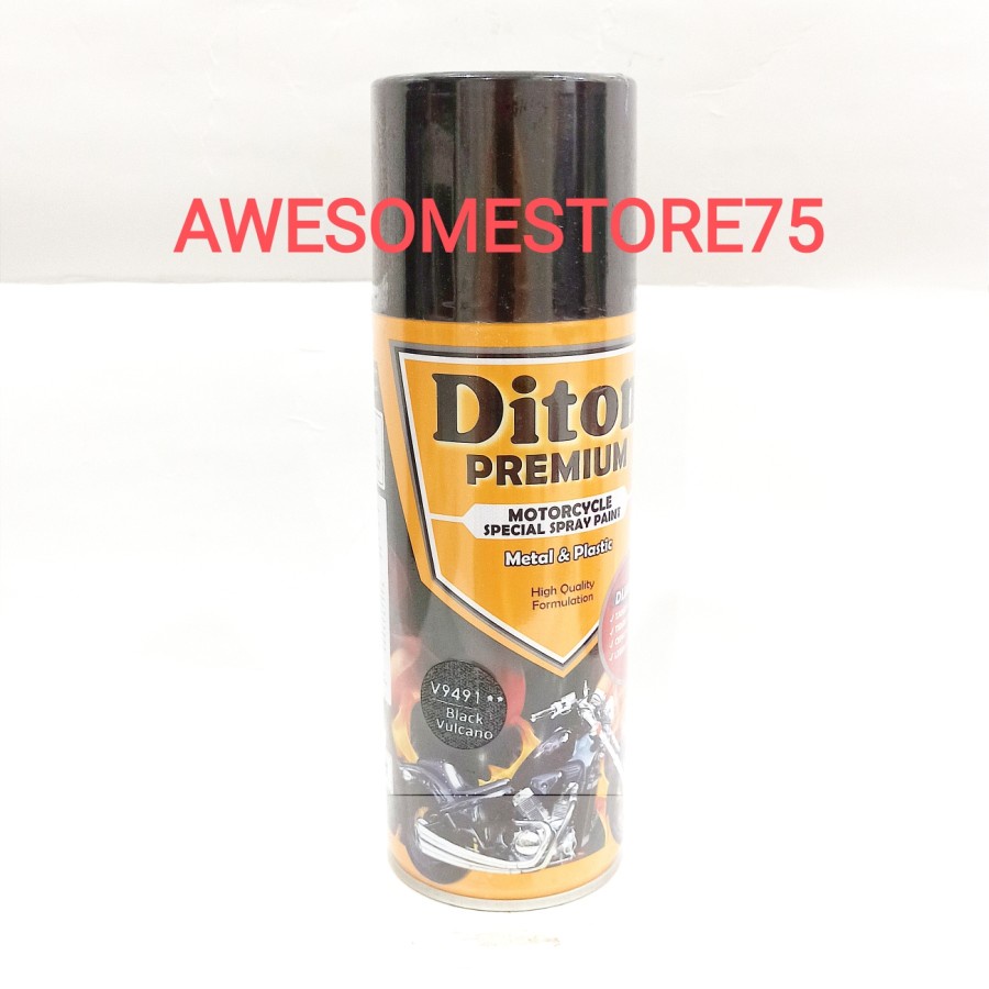 DITON PREMIUM ** V 9491 BLACK VULCANO VESPA Hitam Cat Semprot Pylox