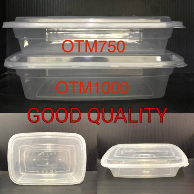 Thinwall OTM 1000ML /rice box/salad box/noddle box isi 25bj