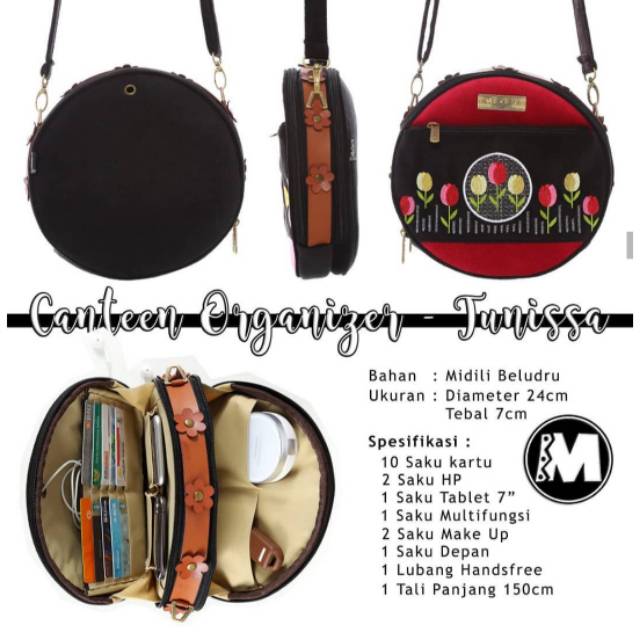 MCO Makara Canteen Organizer Tunissa / Tas Bulat Kekinian / Tas Makara Terbaru