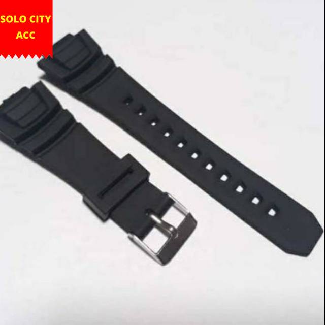 STRAP TALI JAM TANGAN CASIO G-SHOCK WS220 WS-220 RUBBER STRAP CASIO G SHOCK W-S220 HITAM