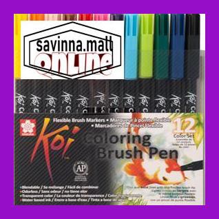 

U0Uo879- Sakura Koi Coloring Brush Pen - 12 Color Set / Rainbow Color Y7Ry688-