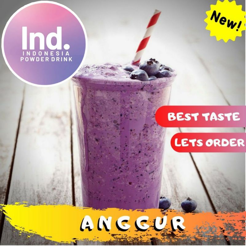 

Bubuk Minuman Premium Rasa Grape / Anggur By Indonesia Powder Drinks
