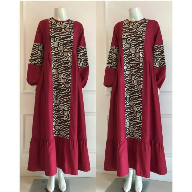 Gamis toyobo kombinasi batik by disiko (booked)