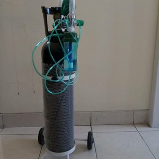 Tabung Oksigen 1M3 Komplit (tabung dan isi regulator trolly ) | Shopee