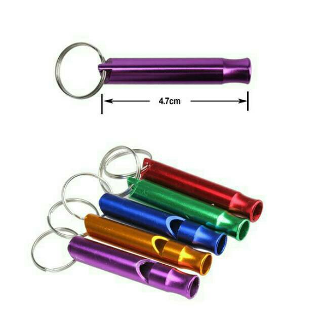 Peluit latih anjing burung keychain whistle training alloy