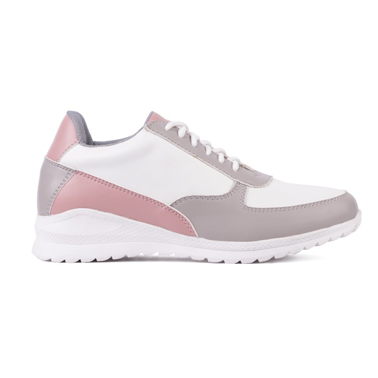 Lexa Peach Grey | Sepatu Sneakers Ori Simple Wanita Cewek Women Snikers Footwear | FORIND x Favshoes