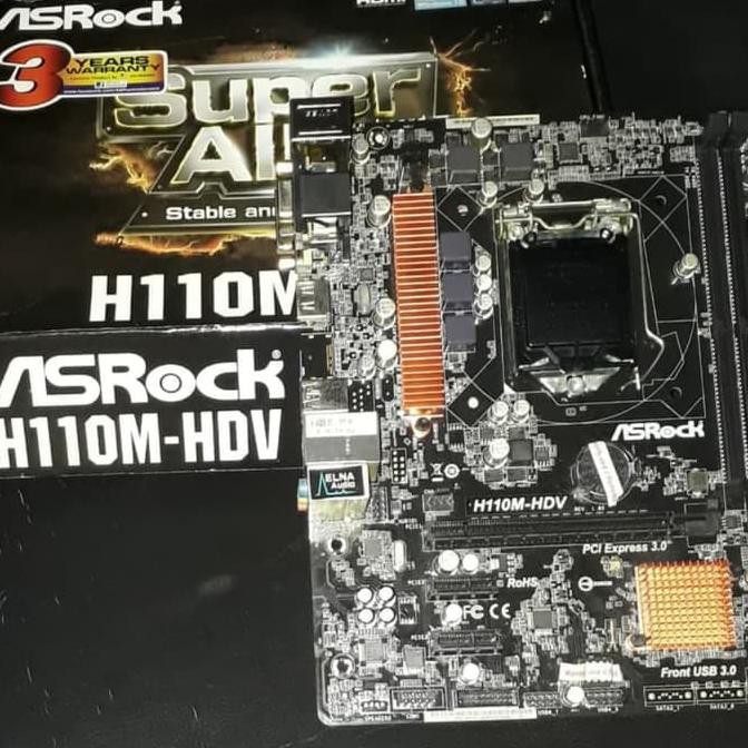Favorit] Mobo Asrock H110M-Hdv Lga 1151 Support Kabylake