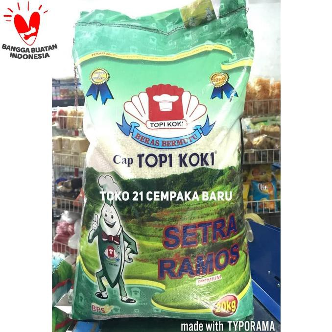 

Beras Cap Topi Koki Setra Ramos 20KG FULL Asli Slyp Putih 20 KG Murah