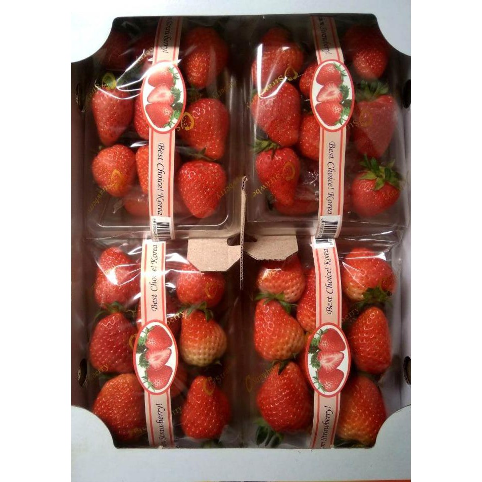 

SAYUR & BUAH STRAWBERRY KOREA FRESH IMPORT PER DUS 4 PACK MAKANAN & MINUMAN