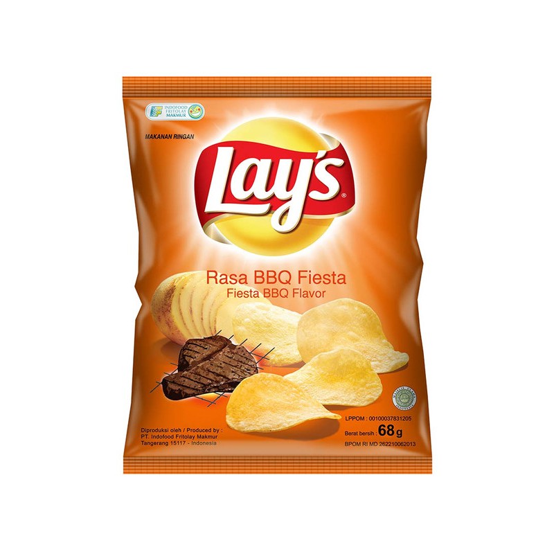 

Snack Kentang Lays Rasa Barbeque/ Sapi Panggang 68g