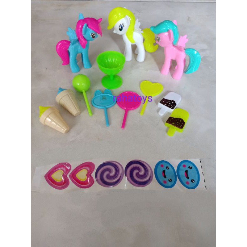 Kuda Poni Set Mainan Anak Kuda Poni