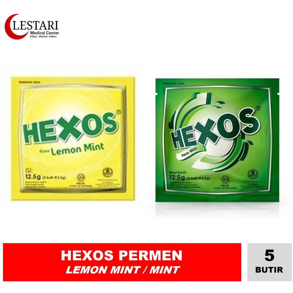 

Permen Hexos Lemon / Mint Sachet