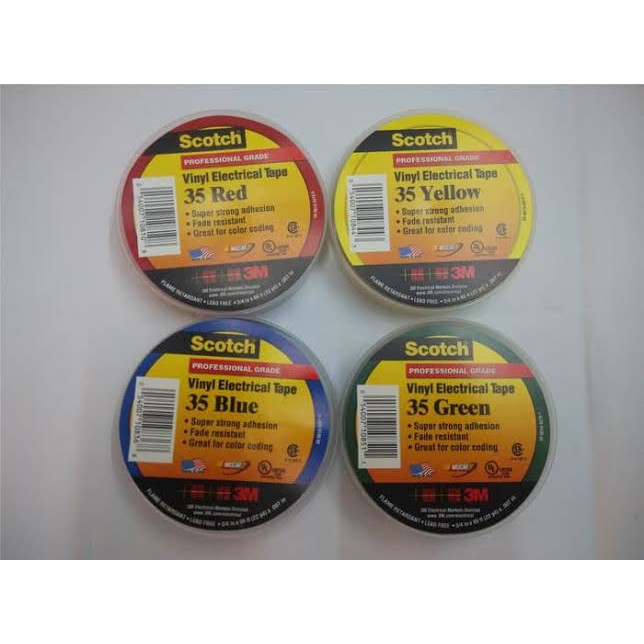 3M Scotch 35 Vinyl Electrical Tape white  19mm X 20m scotch 35 vinyl 3M warna putih