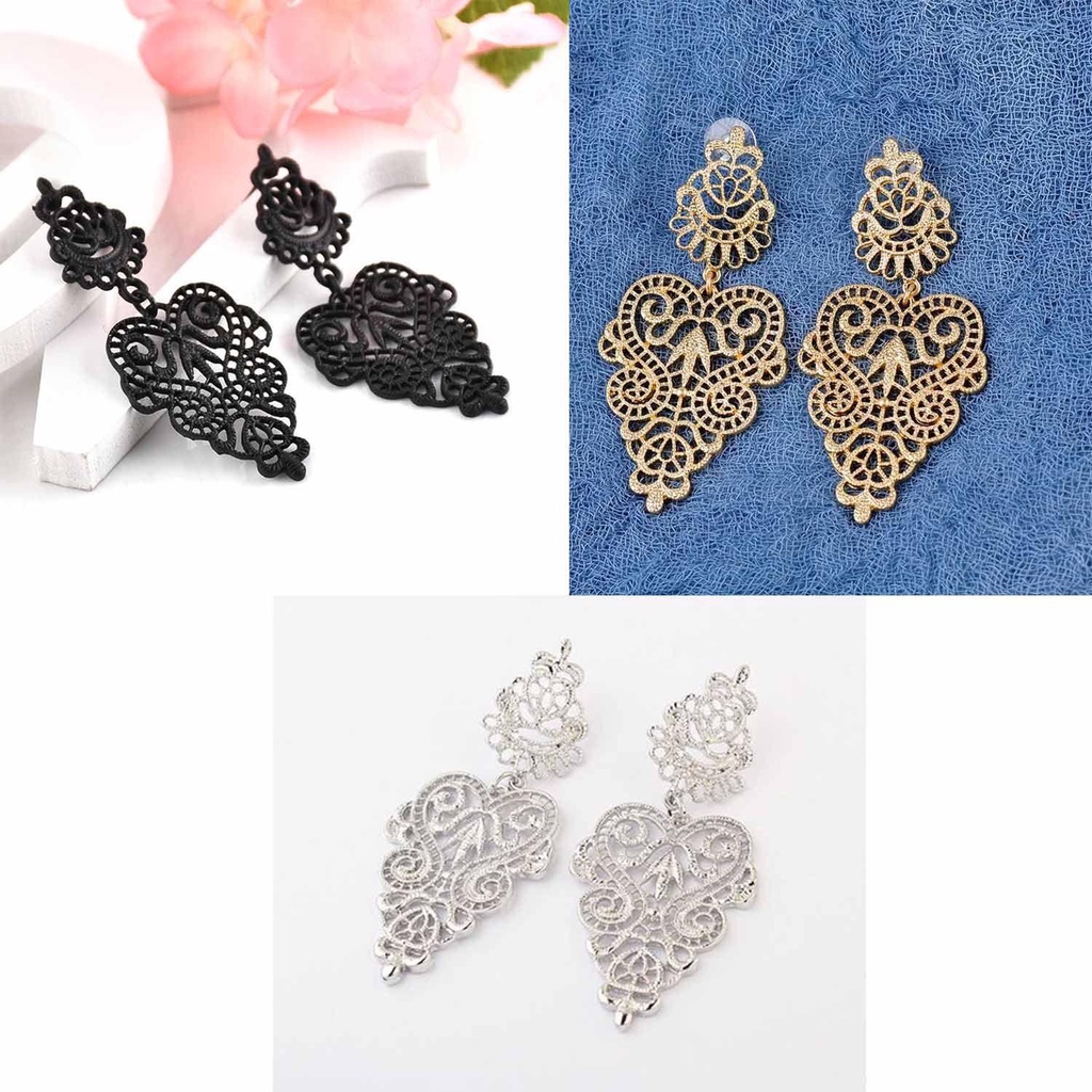 Lily Anting Menjuntai Vintage Gaya Bohemia Perhiasan Fashion Bentuk Daun