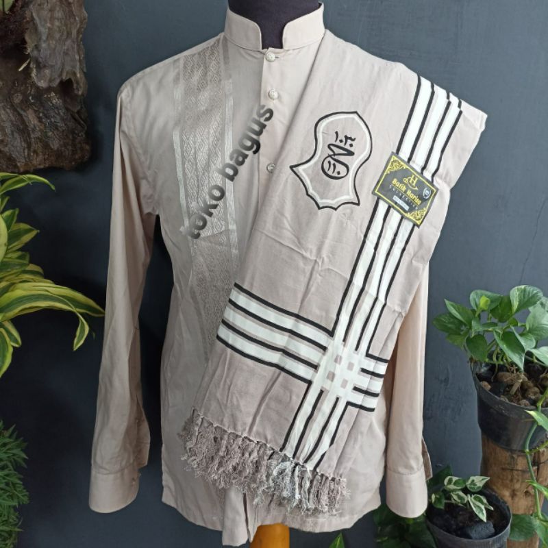 sorban solo surban solo terompah darkah cream