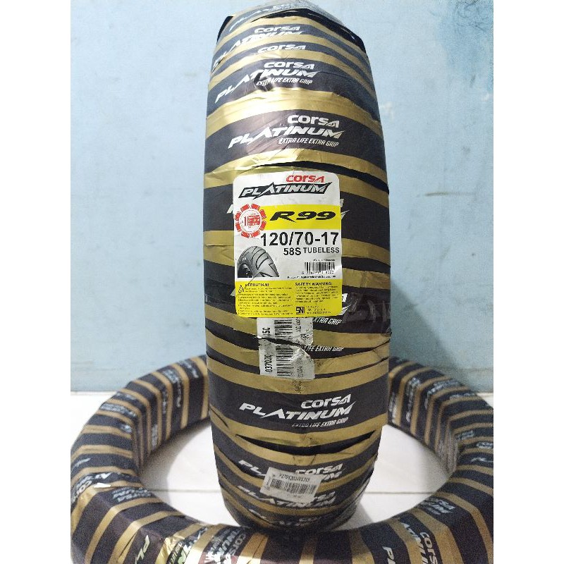 Ban tubeless corsa platinum r99 120/70 17 free pentil