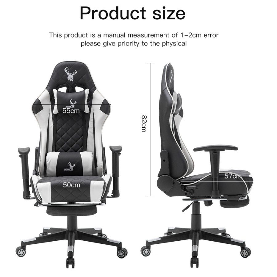 SAGE SG-717 Gaming Chair / Kursi Gaming with Footrest 180 Derajat