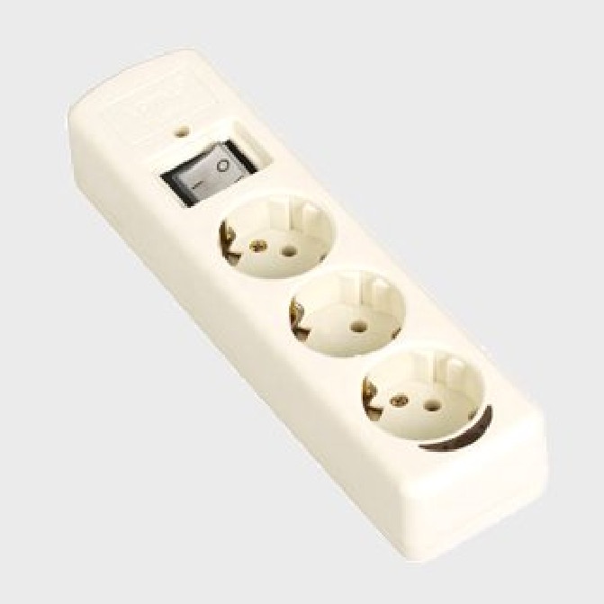 Stop Kontak OUTBOW + Saklar Tanpa Kabel 3 Lubang (LY-233) (SNI)