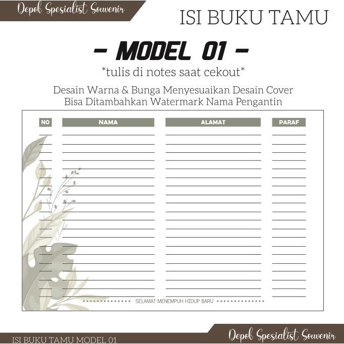 

teukuzulfikar37 Buku Tamu Custom / Buku Tamu Pernikahan / Guest Book Custom DSS2 TERLARIS TERPERCAYA ORIGINAL