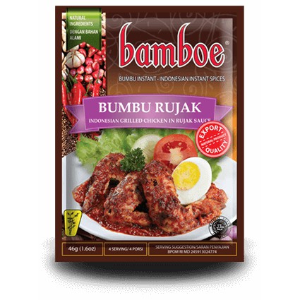 

Bumbu Instan Bamboe Bumbu Rujak (40 gr), Tanpa Extract, Essence & Pewarna Buatan