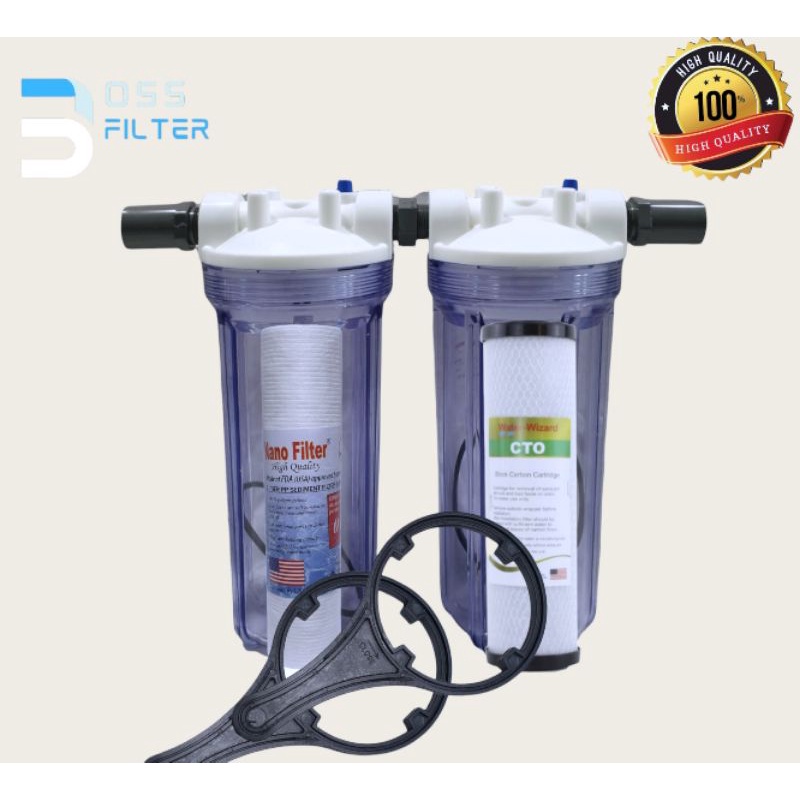 PAKET FILTER AIR SUMUR 2 TAHAP / PAKET 2 SARINGAN FILTER AIR / 2 HOUSING FILTER AIR SIAP PAKAI