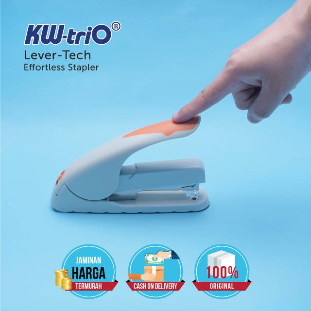 Kw-Trio 5618 stapler effortless half-strips 40 halaman.Garansi 1 bulan