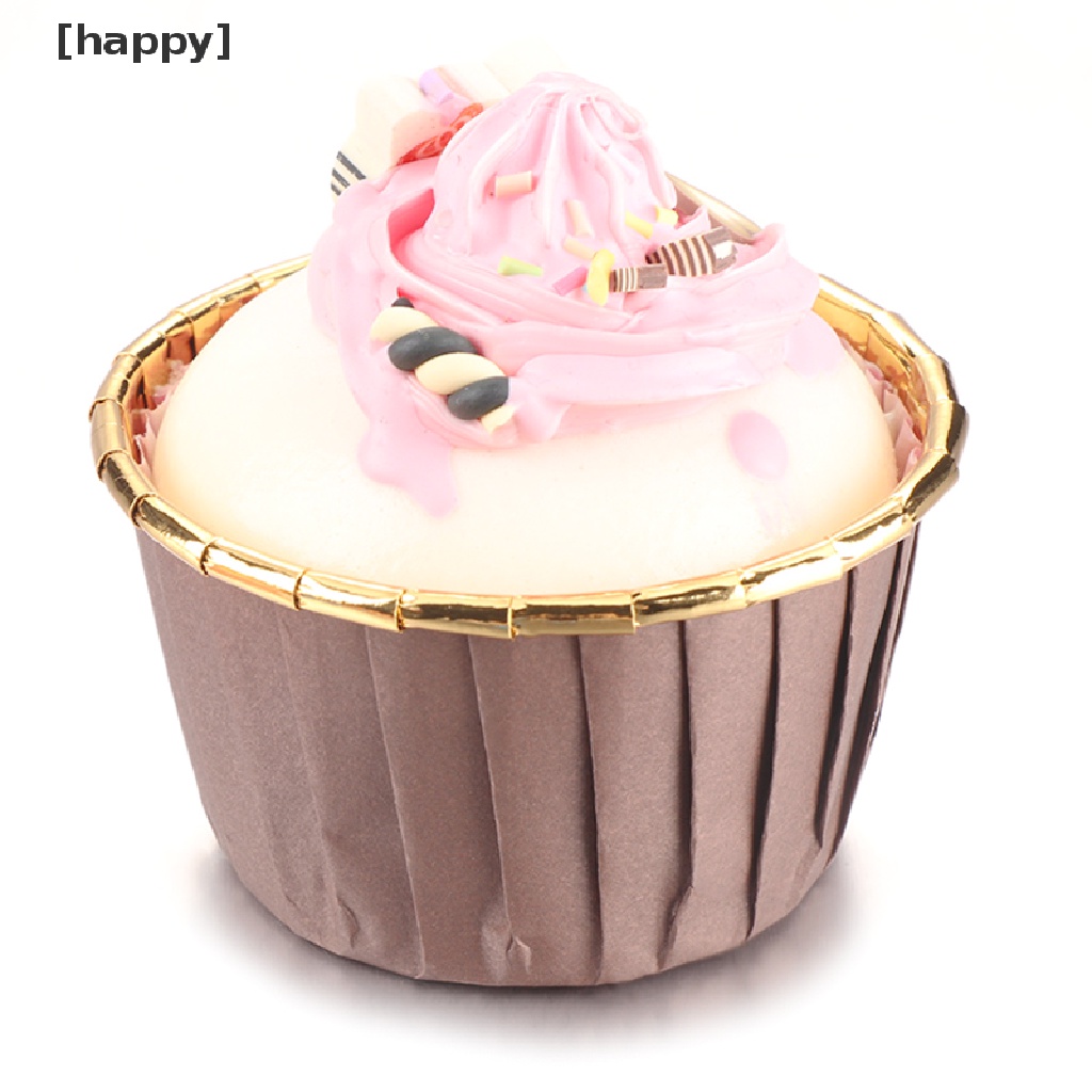 HA 50PCS/Pack Cupcake Liner Cake Wrappers Baking Cup Tray Case Cake Paper Cups ID