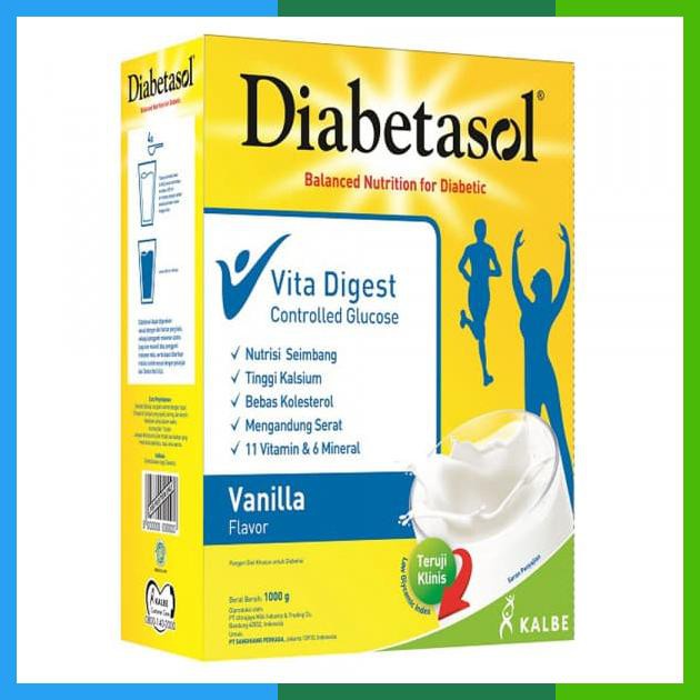 

Diabetasol Chocolate Vanilla 1000 Gr 1 Kg Susu Diabetes Coklat Vanila