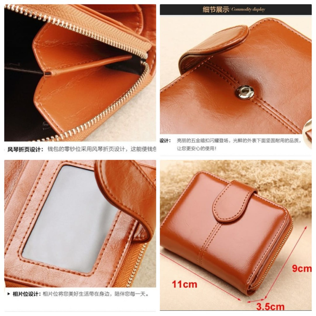 DOMPET KECIL WANITA KULIT PREMIUM BRANDED FASHION KOREA BATAM MURAH SARACA MINI LIPAT MEWAH