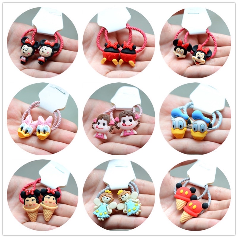 Ikat Rambut Anak Disney Korea Lucu Clay Motif Disney