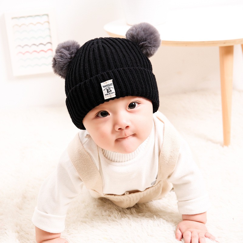 OSM JKT T657 Topi Rajut Pompom Bulu Anak / Topi Kupluk Wool Rajut Hangat Bayi / Topi Anak Unisex-6