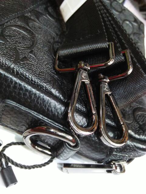 Clucth handbag slempang kulit asli import emboss C