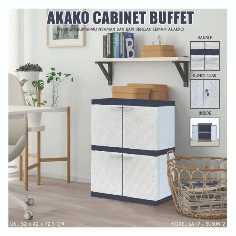 LEMARI PLASTIK 2 SUSUN BABY AKAKO
